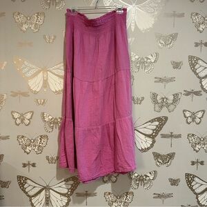 GAP Fuchsia Tiered Maxi Skirt